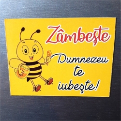 Magnet albinuta, Zambeste Dumnezeu te iubeste!*
